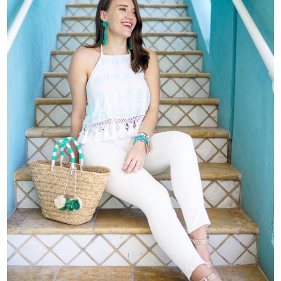 Stela 9 white tassel halter top REVOLVE - Picture 2 of 5